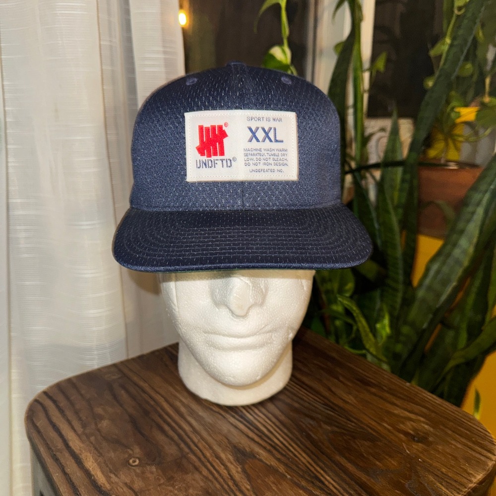 Undefeated Sport‎ is War XXL Navy Blue Mesh Snapback Hat